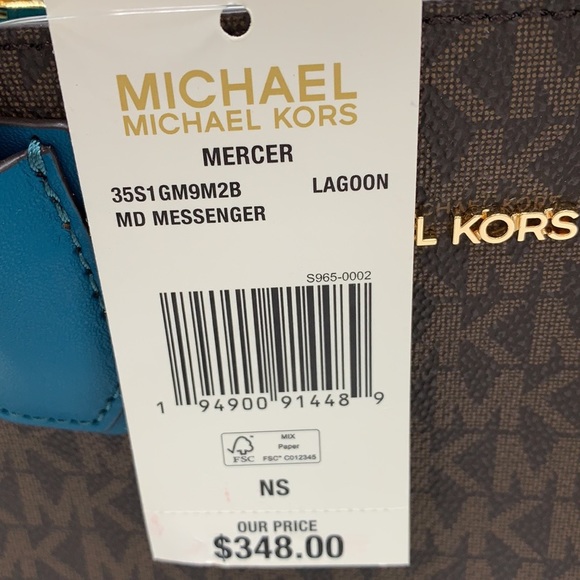 MICHAEL KORS MERCER MEDIUM MESSENGER CROSSBODY BAG & MEDIUM ZIP AROUND W… - Picture 11 of 16